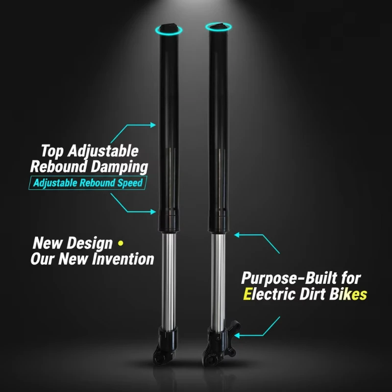 2026 new all black 39/42 630mm adjustable fork tube hydraulic inverted front fork