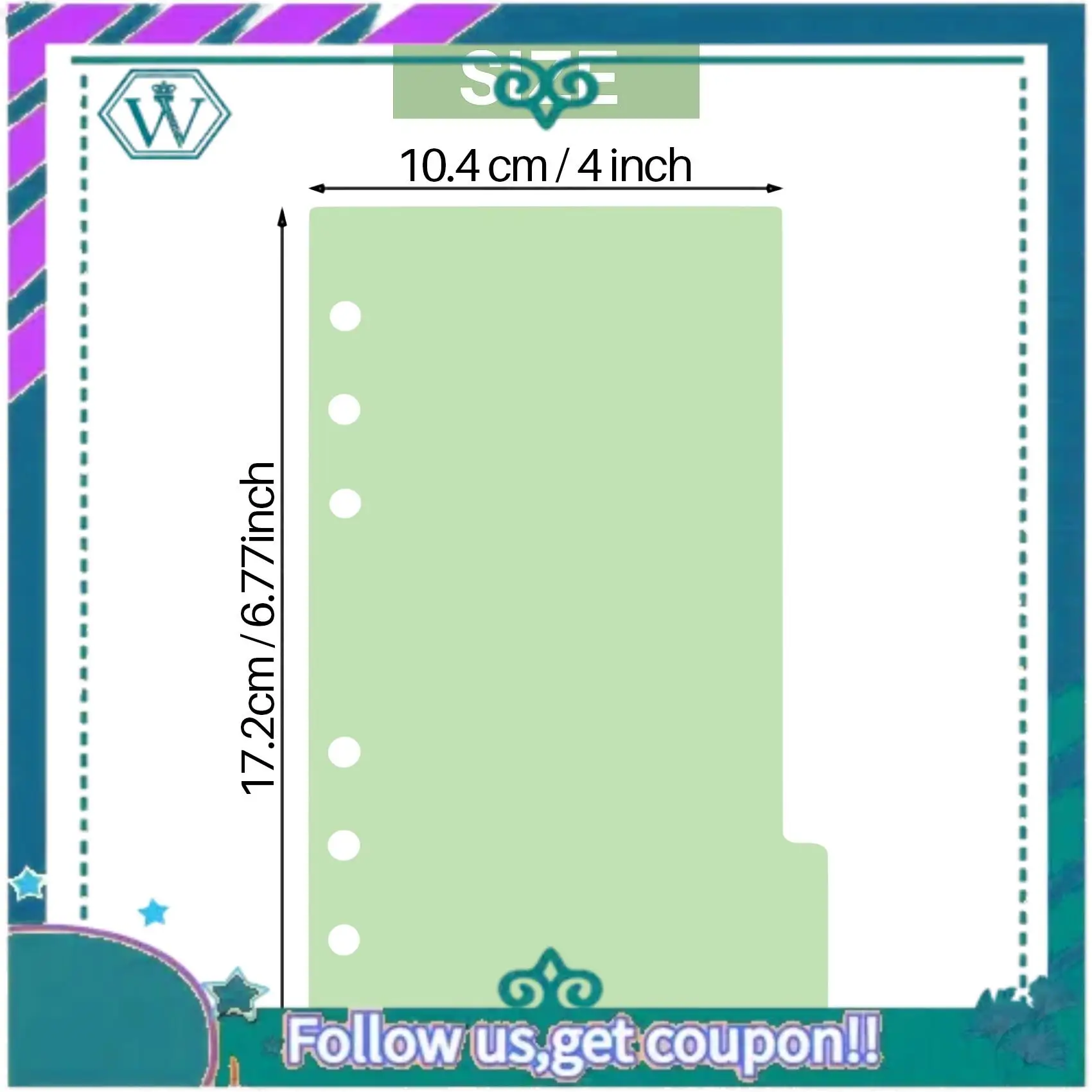Upgraded 10 Sets A6 Subject Dividers Paper Sheet, Punched File Card Dividers,Tabbed Index Divider For Notebook Insert Planner