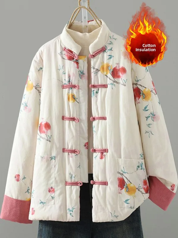 

Новая китайская двусторонняя куртка из хлопка и льна с вышивкой, свободного кроя, с воротником-стойкой, на пуговицах, традиционная китайская одежда