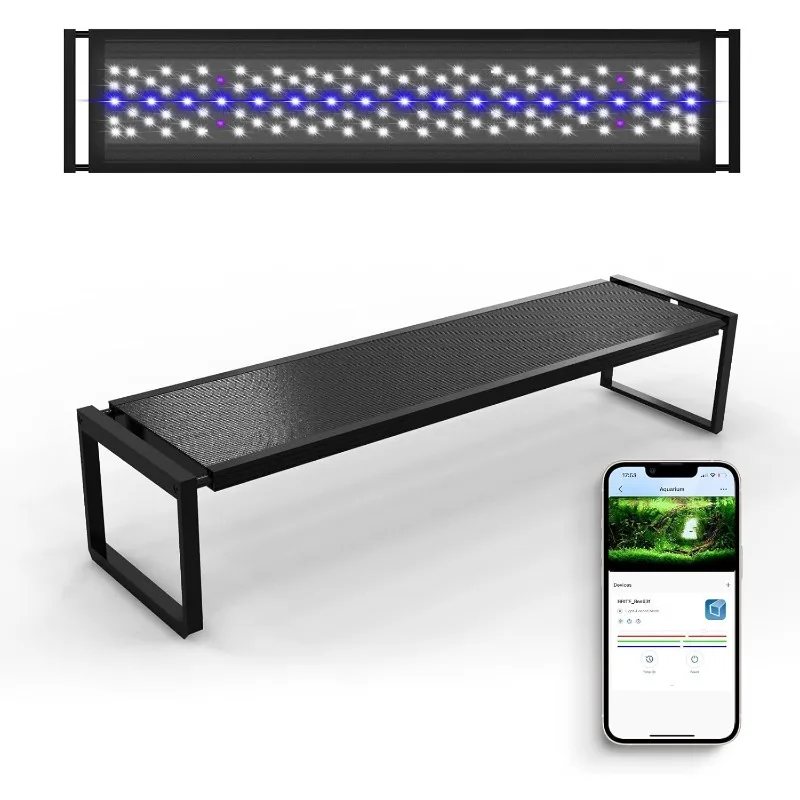 

LED Aquarium Light with APP Control, Full for 47-55" Planted Aquariums, Timer Sunrise/Sunset,72W (Light 120)