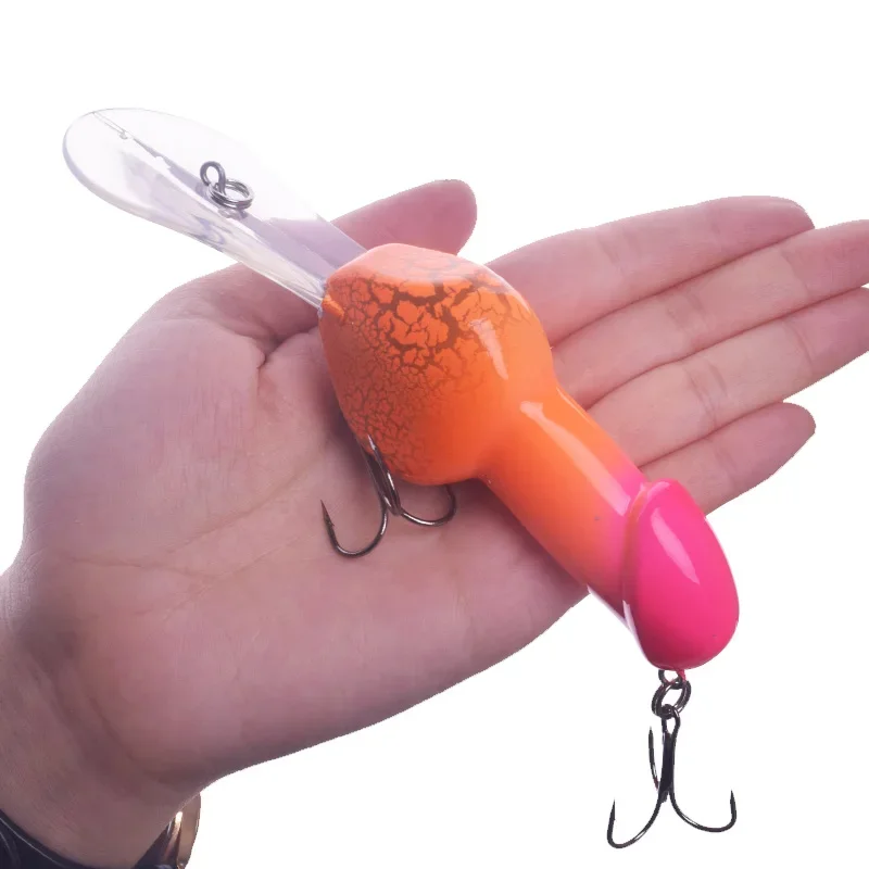 ZWICKE 85mm 27g Deep Diving Trolling Fishing Lure Big Minnow Dick Rattle Big Minnow Artificial Crank Hard Bait Fishing Tackle