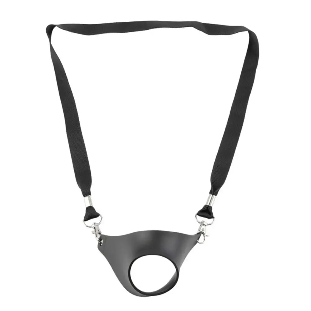 Portable Leather Wine Glass Holder Neck Black Yoke Glass Support Cocktail PVC Wine Strap Sling Birthday Party