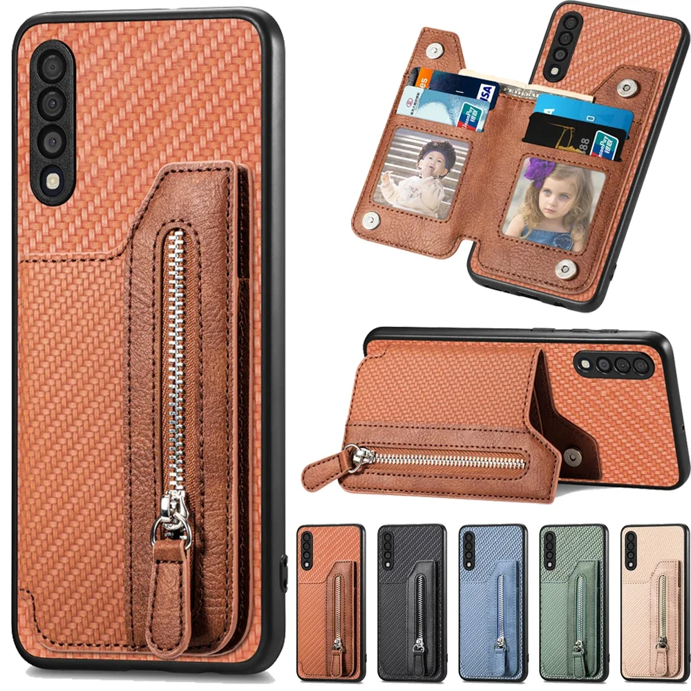 

For Samsung Galaxy A55 5G Zipper Wallet Leather Case For Galaxy A71 A51 A31 A21S A 50 30 03 02 S A70 A16 A35 A25 A05 Back Cover