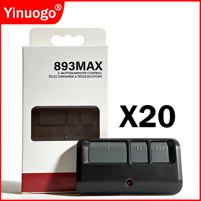 

893MAX Garage Remote Control for 890MAX 895MAX 891LM 893LM 951EV 953EV Garage Door Opener Security+ 2.0 Rolling Code Technology