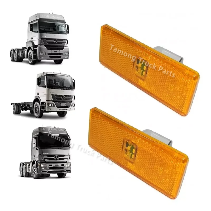 1 PCS For Mercedes Actros Atego Axor LED Side Marker Light Amber Lamp Reflector with plug