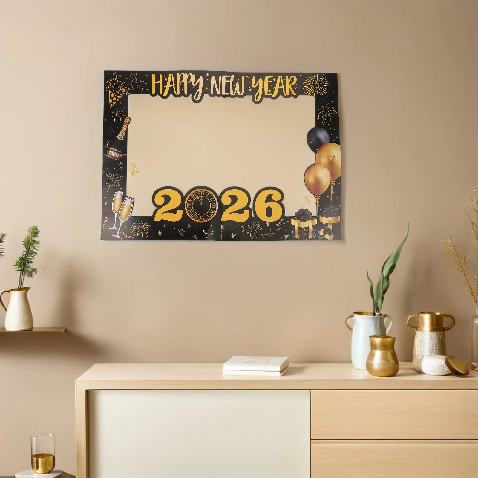 

DIY Photo Booth Frame Countdown Party Props Cardboard 2026 New Year Decorations