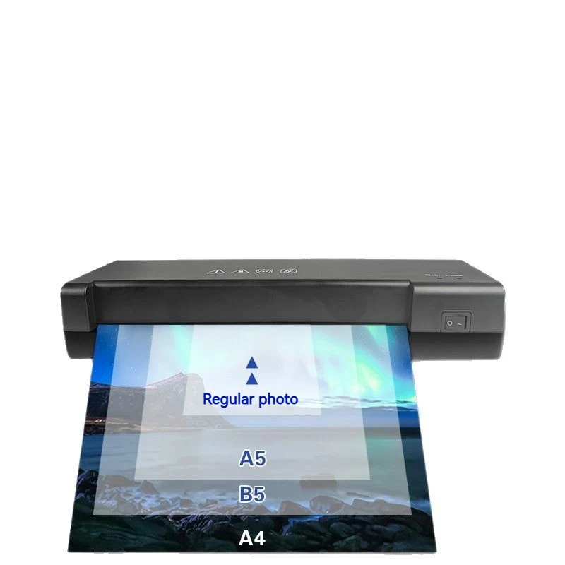 Laminatrice LM219; laminatrice per file fotografici in plastica doppia fredda e calda; Laminatrice per poster di file in formato A4