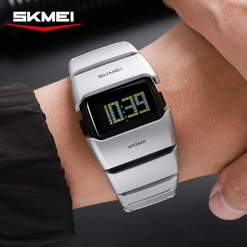SKMEI 2722 Men's 2026 Sport Unique Dial Design Electronic Watch Waterproof Luminous Timing Classic Digital Watch Reloj Hombre