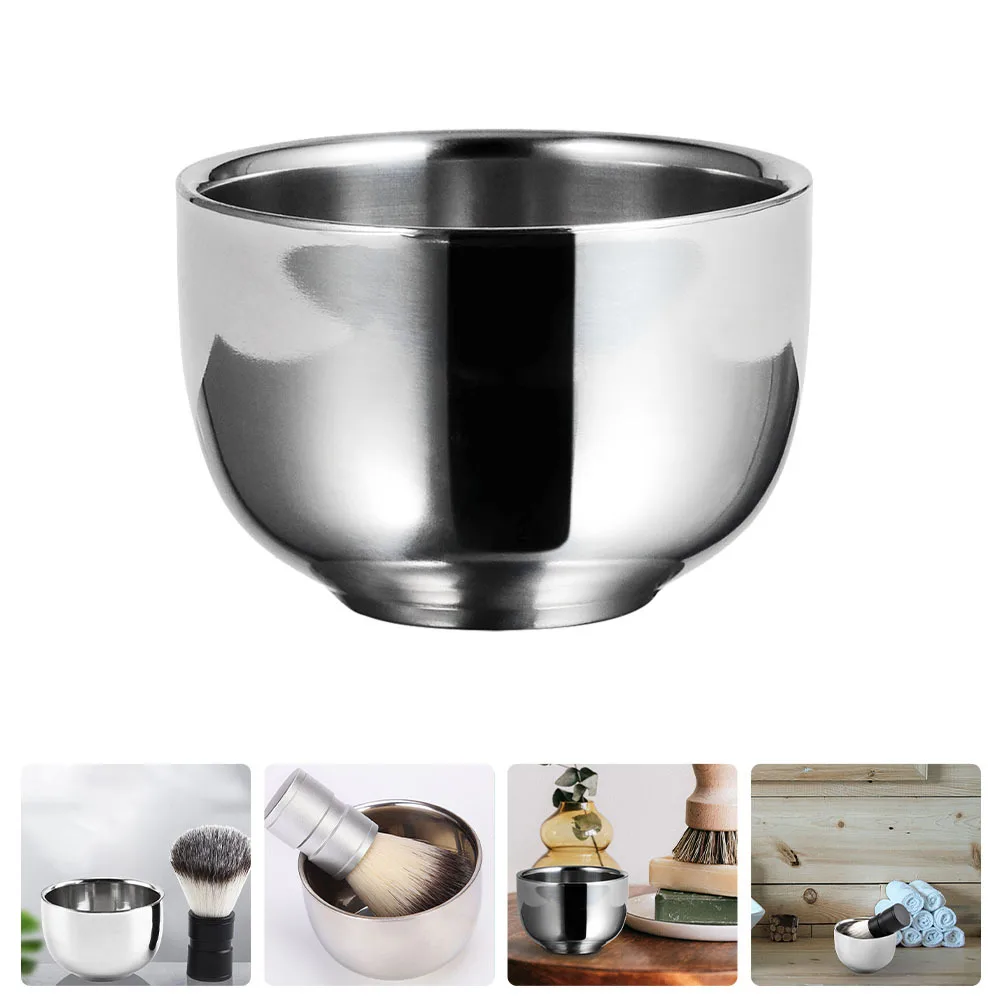 1 قطعة الفولاذ المقاوم للصدأ للرجال رغوة السلطانية حجم السفر الحلاقة حاوية الصابون الحلاق فقاعة السلطانية ملحقات الحلاقة المنزلية #4