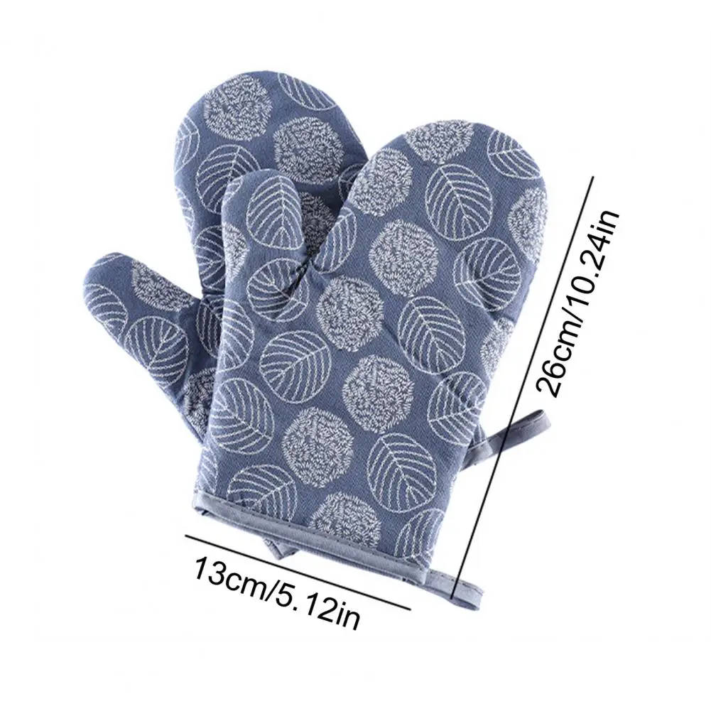 2Pcs Heat Resistant Oven Gloves Non-Slip Silicone Mitts for Baking Grilling Microwave Cooking Gloves for Hot Dishes
