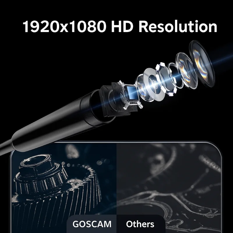 كاميرا المنظار الصناعي المحمولة 2MP OTG Android IOS متوافقة مع سلك صلب 1 متر IP67 لصيانة السيارات والاستخدام المنزلي #6