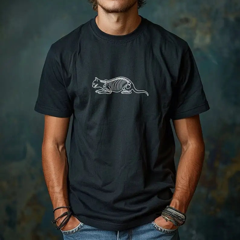 

Cat X-Ray T-Shirt High Quality Unisex Heavy Cotton Tee