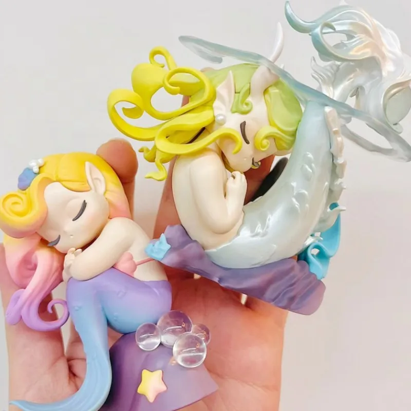 Sleep Sea Elf Series Toys Figure Caja Kawaii Toys Model Handmade Ornament Decoration Cartoon Holiday Birthday Gifts