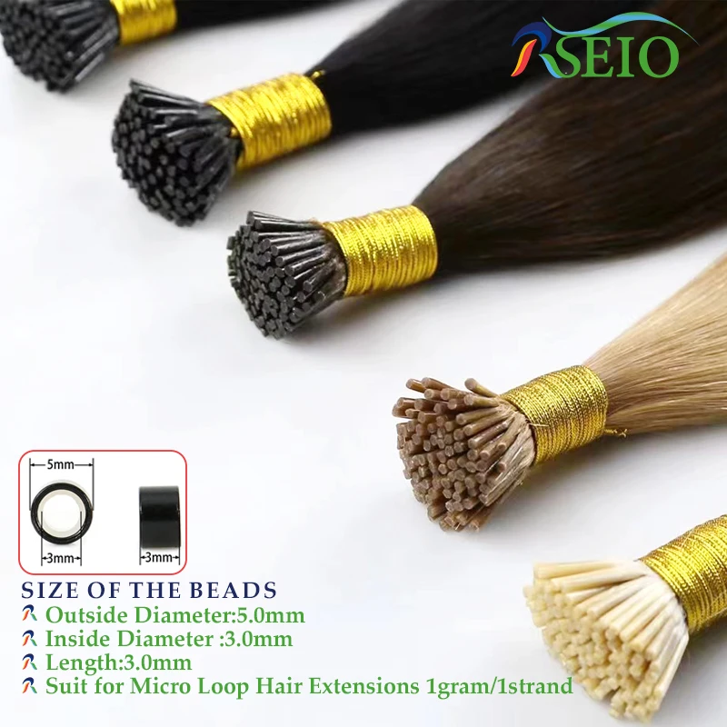 

RESIO Virgin Hair Straight I Tip Hair Extensions Natural Real Human Hair Fusion Keratin Capsule Brown Blonde Color TOP Quality