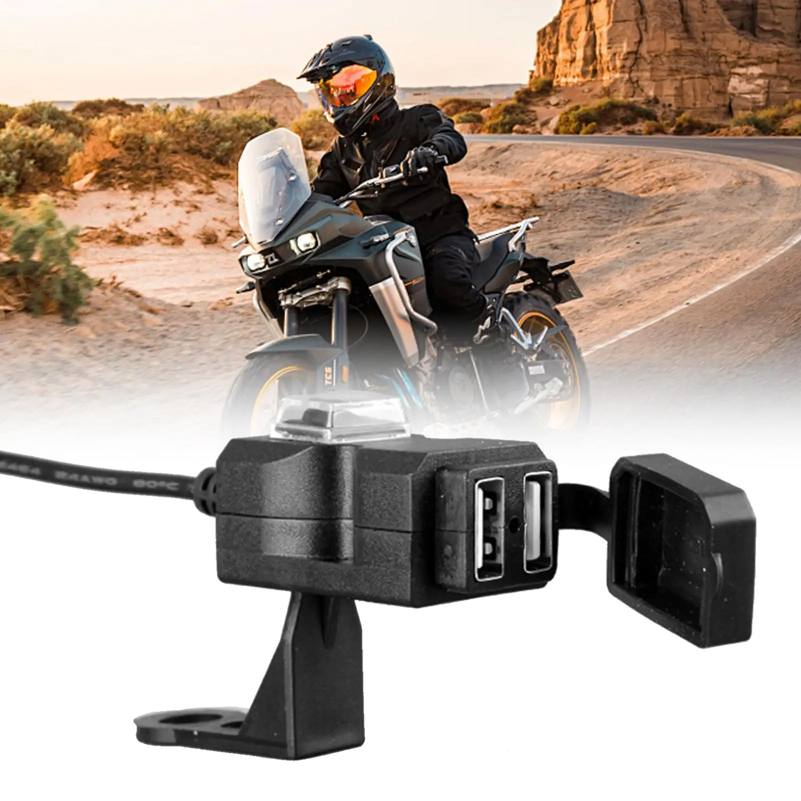 

Motorcycle USB Port Waterproof Fast Adapter Motorcycle Charger For GPS Tablet Dashboard Camera Motorbike Scooter