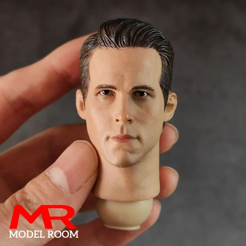 1/6 مقياس ريان رينولدز نحت الرأس مع الرقبة البلاستيكية الذكور الجندي رئيس نحت نموذج صالح 12 ''الجندي عمل الشكل دمى الجسم #1