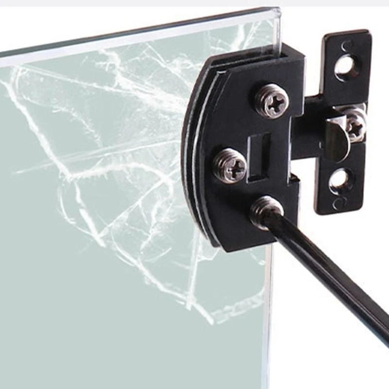 

E06B Петля для стеклянной двери шкафа Безрамная петля для душевой двери с винтами и резиновой прокладкой