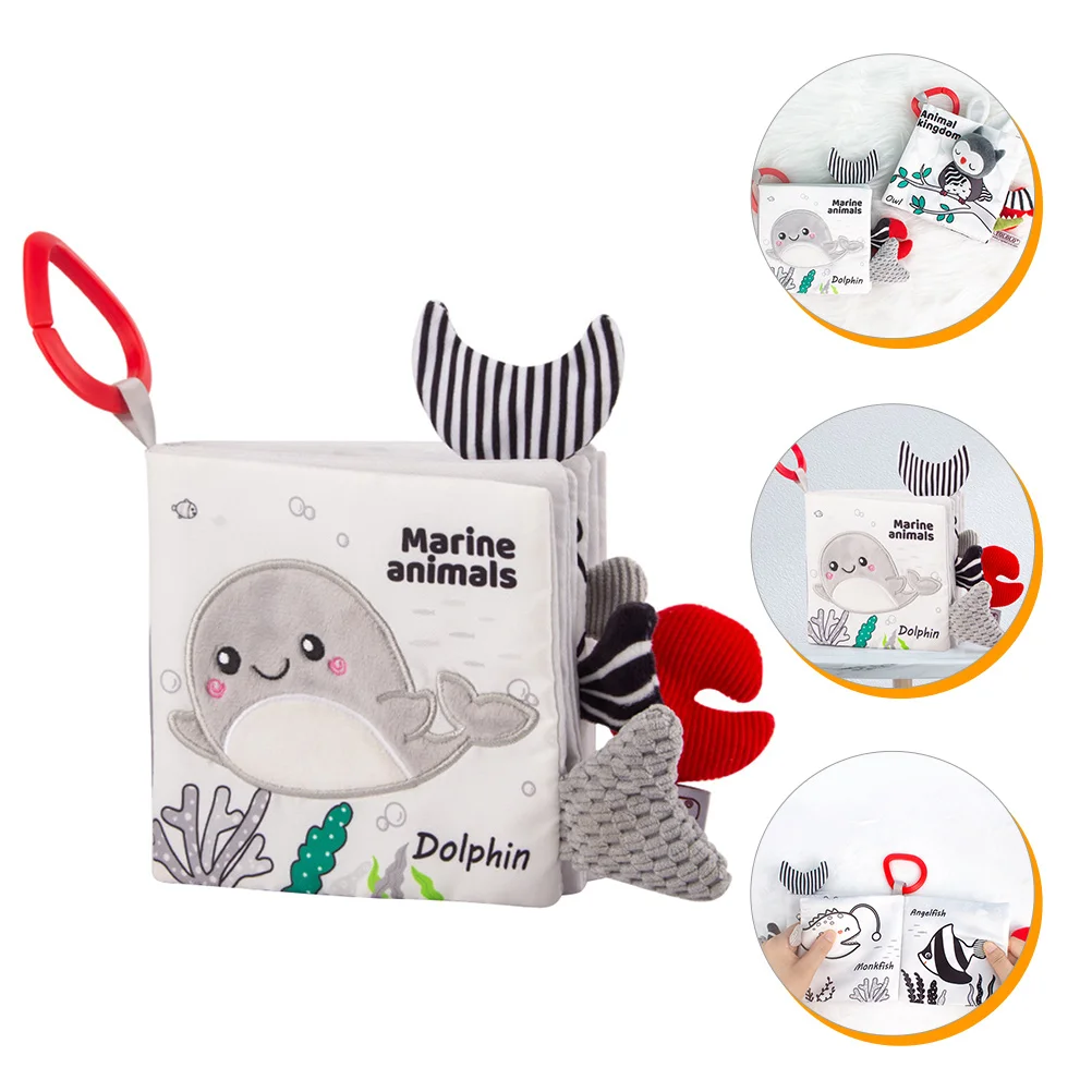 Tear-Resistant Cloth Book Crinkle Animal Learning Washable Educational Plaything For Toddler Newborn Interactive Early Learning
