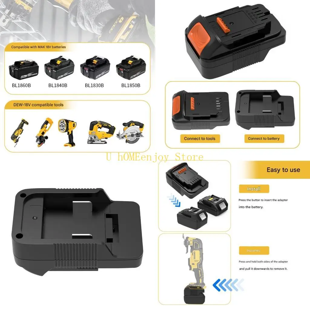 B0KF Channel Fit Battery Adapter for Power Tool Change and Table Use 18V to 20V