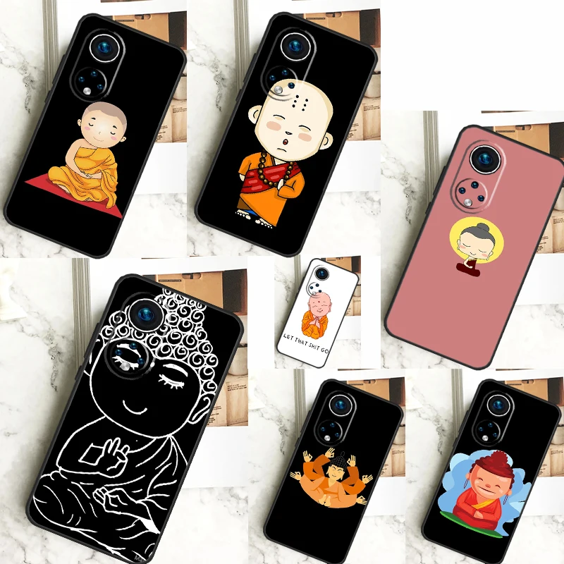 Cute Buddha Monk Zen Buddhism Case For Honor X8a X9a X7a X6a X7 X8 X9 X9b X8b Honor 90 70 50 10 Lite Magic 6 5 Pro Cover