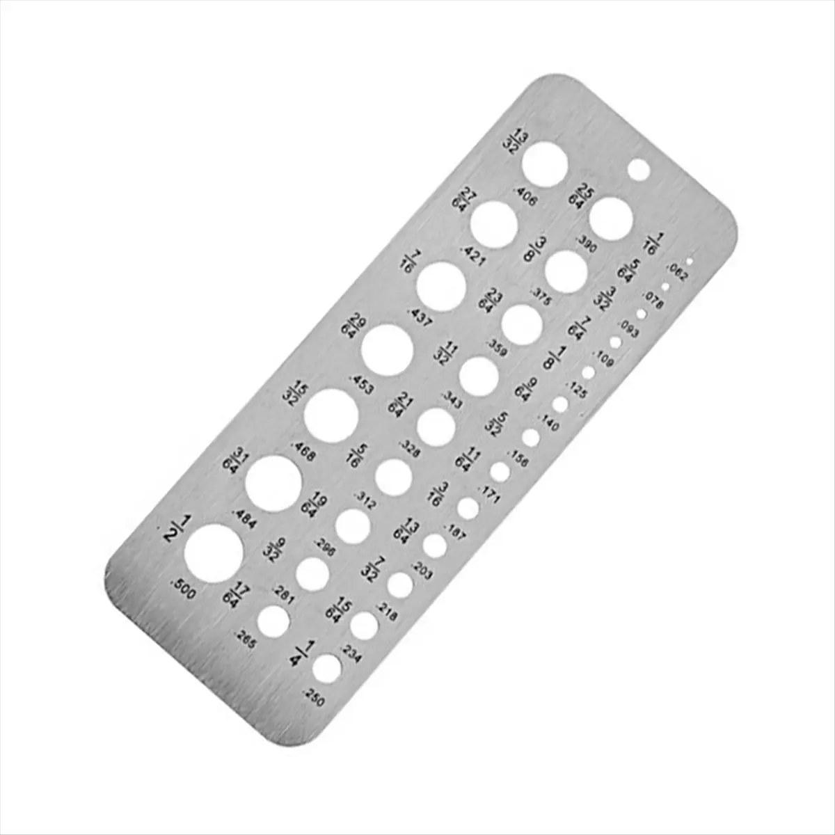 

2 шт. сверлильные калибры для бит размером от 1/16 до 1/2 дюйма, 29 отверстий AC79