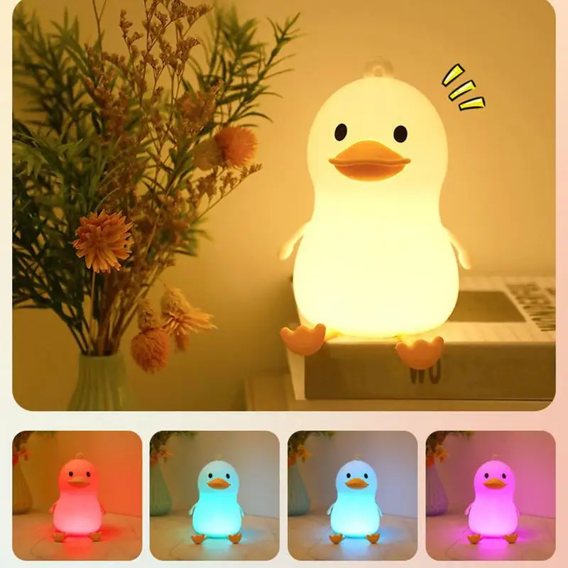 

Silicone Duck Light Touch Switch Lamp Remote Control RGB light color adjustment night Light Table Lamp for Children Bedroom