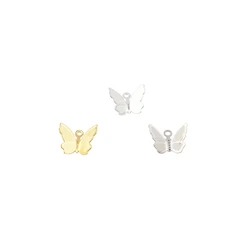 30Pcs/Lot 10.5*14.5mm Copper Brass Butterfly Pendant Charms For Bracelet Earrings Butterfly Jewelry Making Findings Accessories