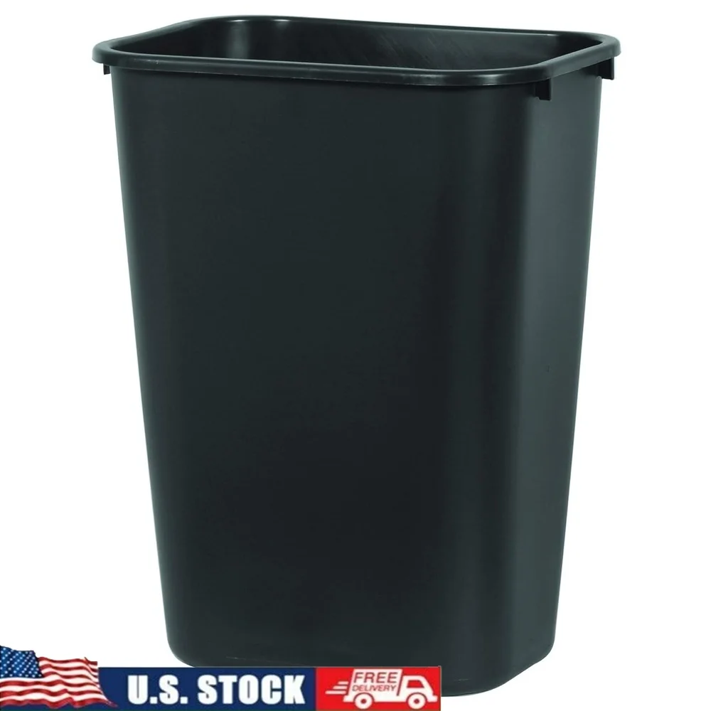 

Прочный мусорный бак 10,25 г, универсальная мусорная корзина для офиса и дома, легкий вес с открытым верхом, легко чистится, штабелируемый под столом