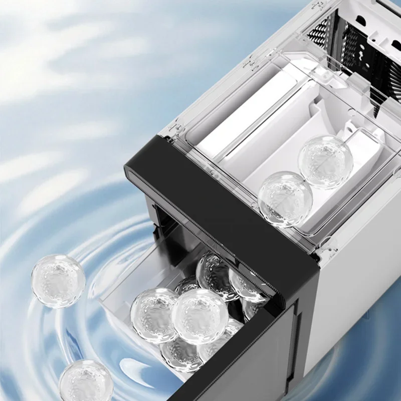 Home-Use Spherical Ice Maker, Whiskey-Specific Ice Maker, 10KG/24H, Makes 2 Cubes Per Cycle, Timer Function 220V