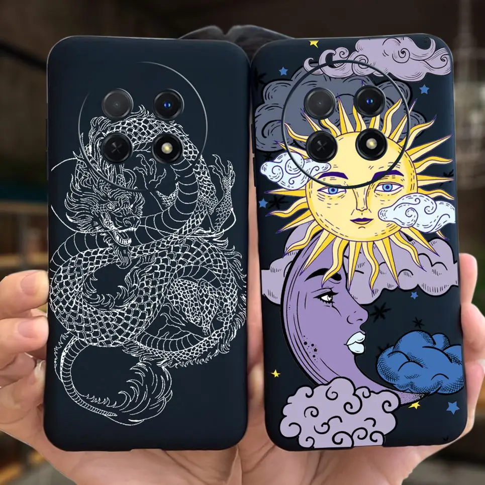 For Huawei Nova Y91 Cool Style Dragon Black Cat Soft TPU Shockproof Back Cover For Huawei NovaY91 Y 91 Phone Case Bumper Etui