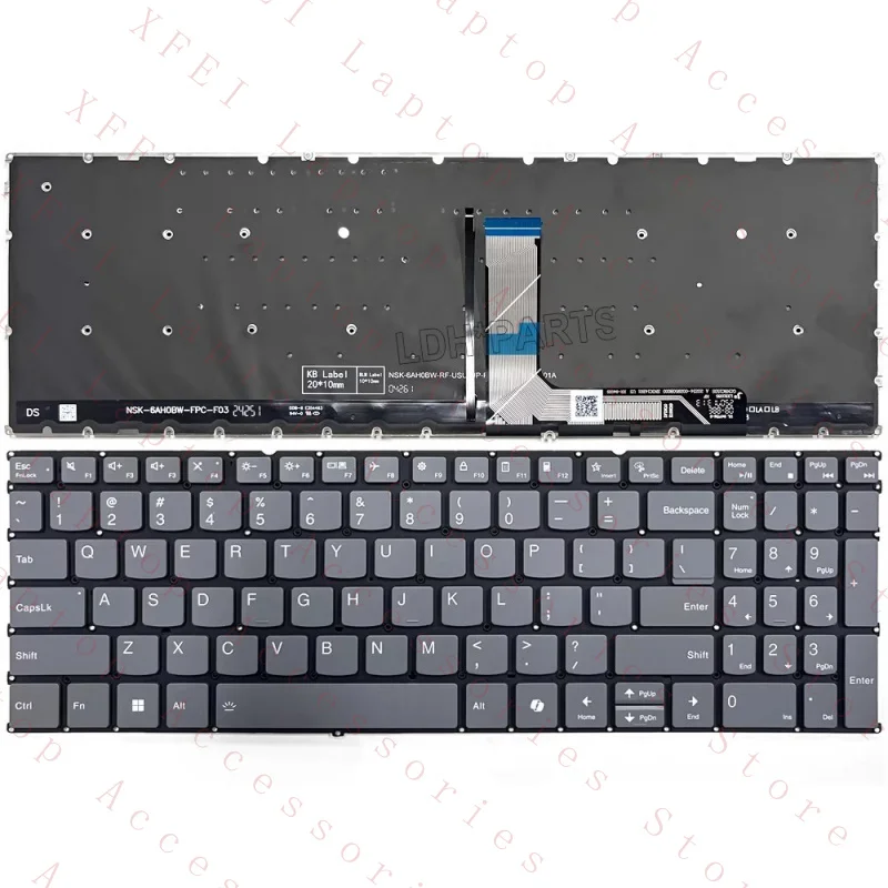 

C New US Backlit Keyboard Grey For Yoga Pro 9 16IMH9 83DN Laptop