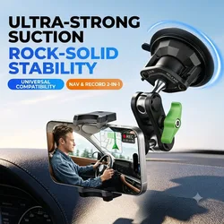 Car Phone Holder Windscreen Mount,Dashboard Phone Holder, Strong Suction Cup Phone Mount ,360°Mobile Phone Holder for Windshield