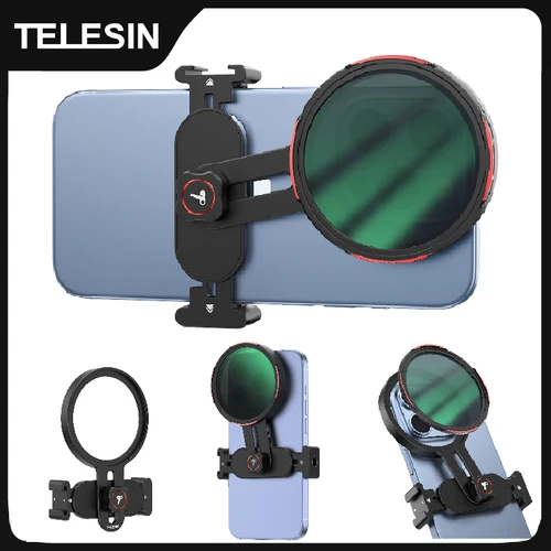 TELESIN filtro de teléfono Universal CPL ND2-32 para teléfono inteligente con soporte de filtro Universal para accesorios de teléfono Iphone Andriod