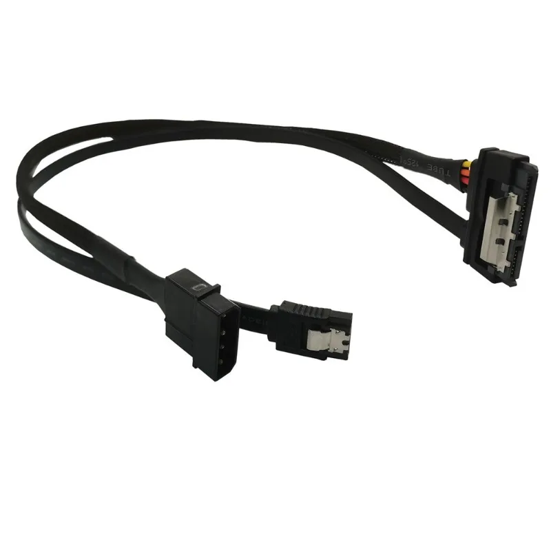 40cm SATA 7+15-pin Power Cable 22pin to SATA 7pin +4pin IDE Adapter Hard Disk Optical Cable for Desktop Computer  50cm