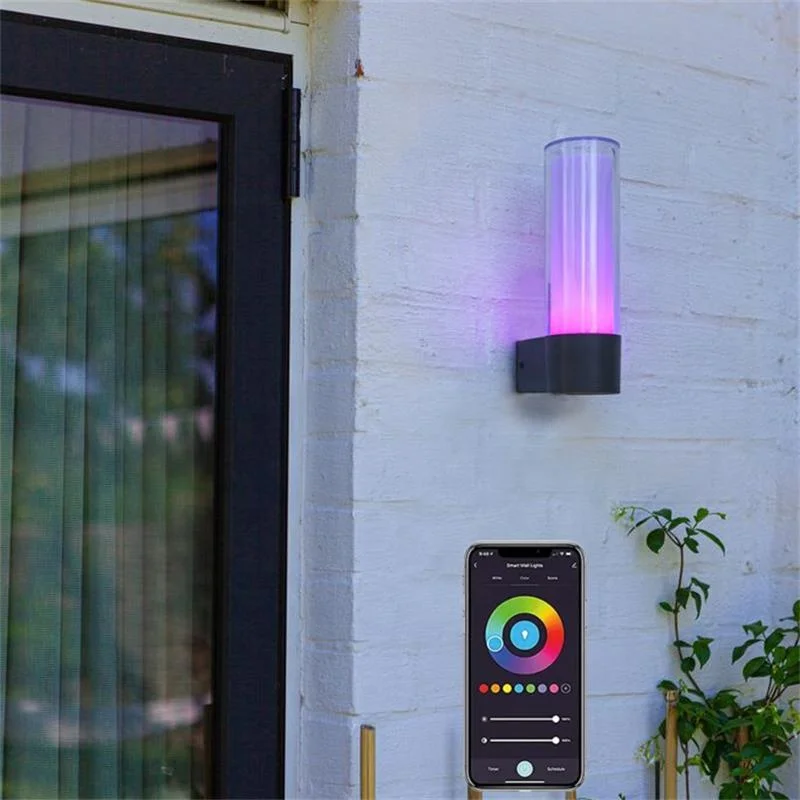 

10W Smart APP Control RGBW LED Wall Light Outdoor Ip65 Waterproof WiFi Voice Control Wall Lamp Colorful Wall Sconce