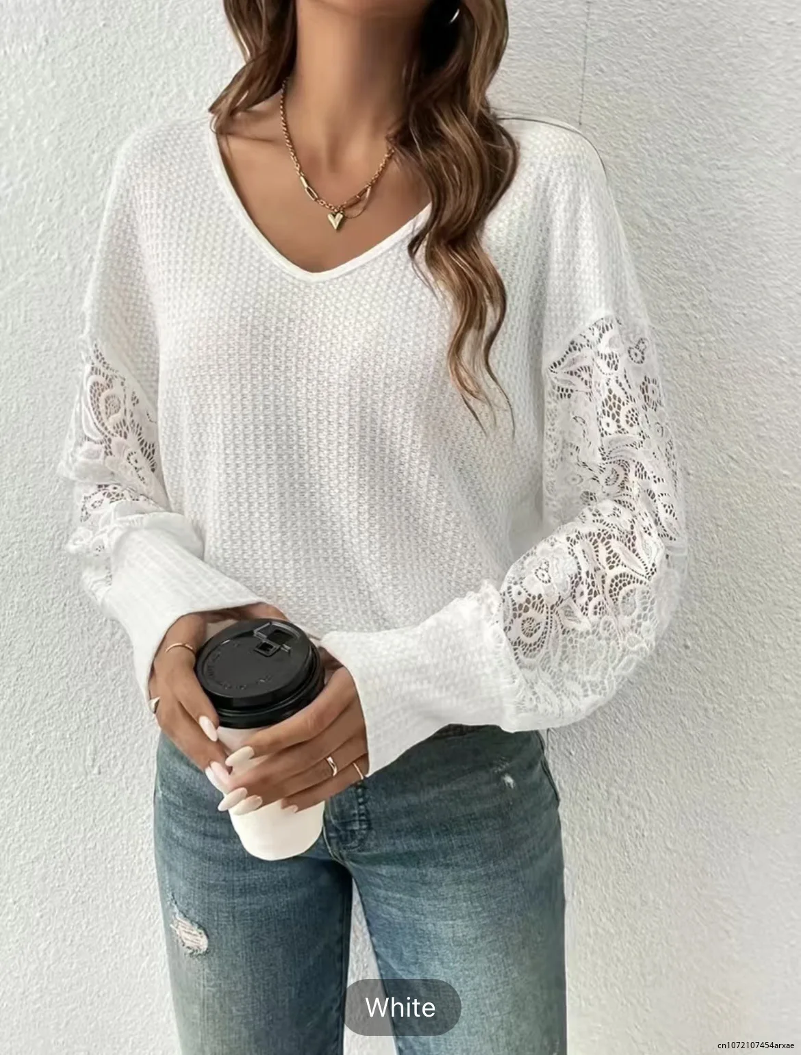 Solid Lace Long Sleeve Sweater Elegant Sweater Women Top Clothing Party Style Hollow Out Sexy Thickness Shirt Tops Mujer