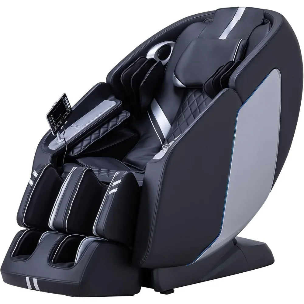 Full Body Massage Chair with Zero Gravity, Extended Footrest, SL Track, Yoga Stretch, Foot Rollers and Heating Comfort