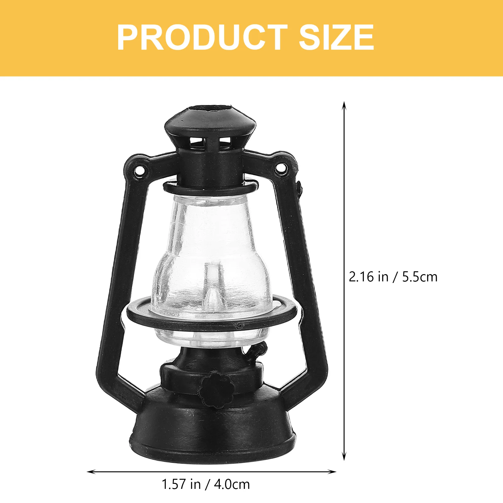 10 Pcs Mini Kerosene Lamp Christmas Ornament Lantern Light Decor Simulation Adorn Hanging Plastic Small