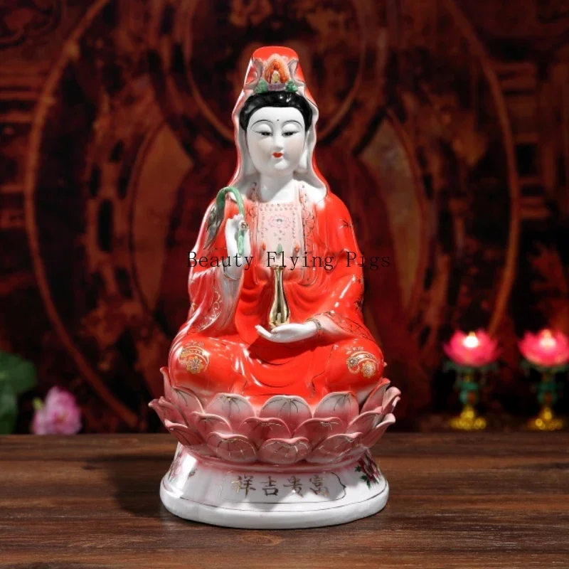 زخرفة قوانيين السيراميك الصينية تضمن معبد السلامة الديكور التضحية تأثيث المنزل الديكور الصلاة للميمون