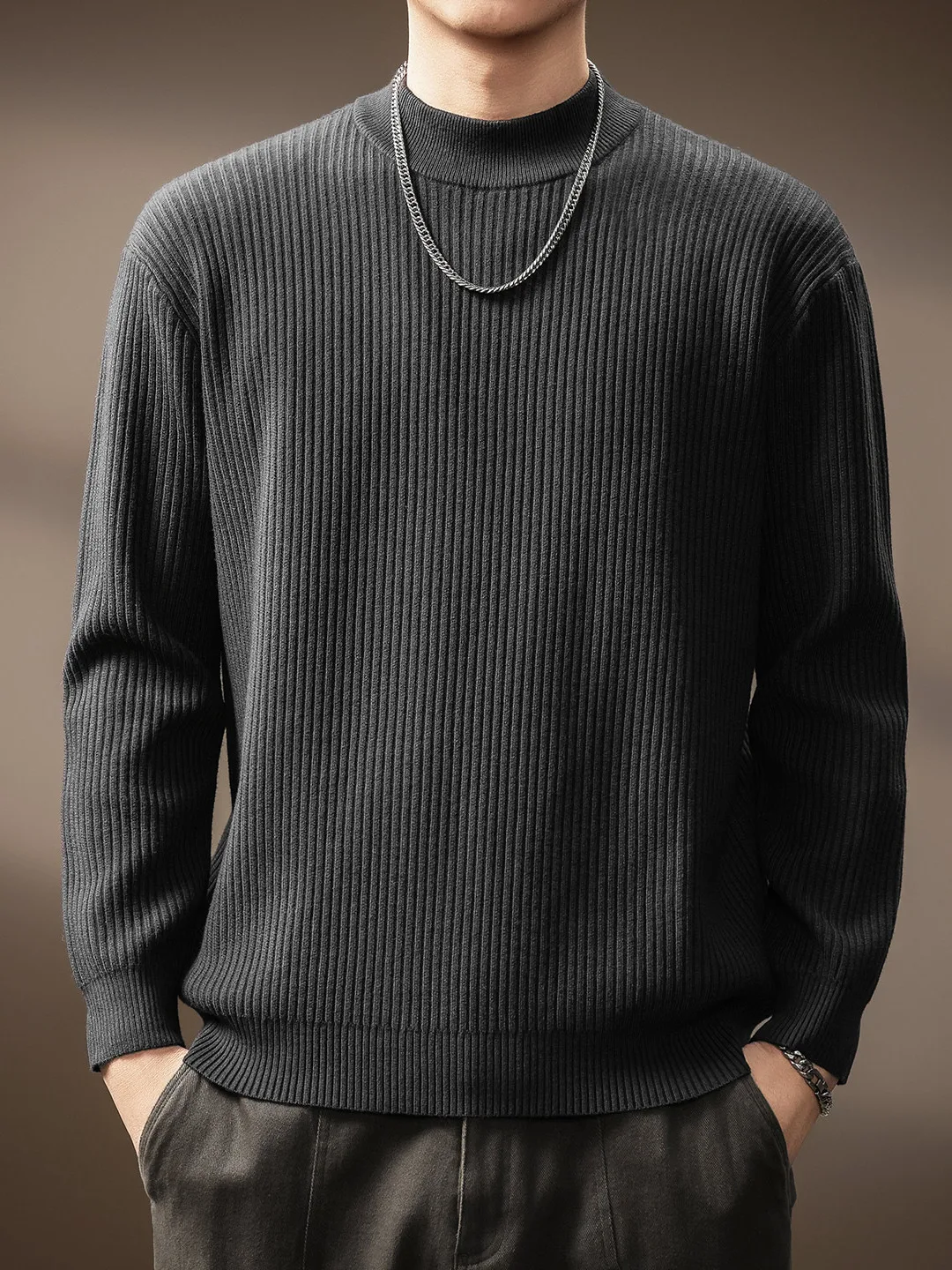 

Мужской свитер-базовый слой в стиле ретро, американский, из плотного трикотажа, осенне-зимний, новый, теплый, свободный, большого размера