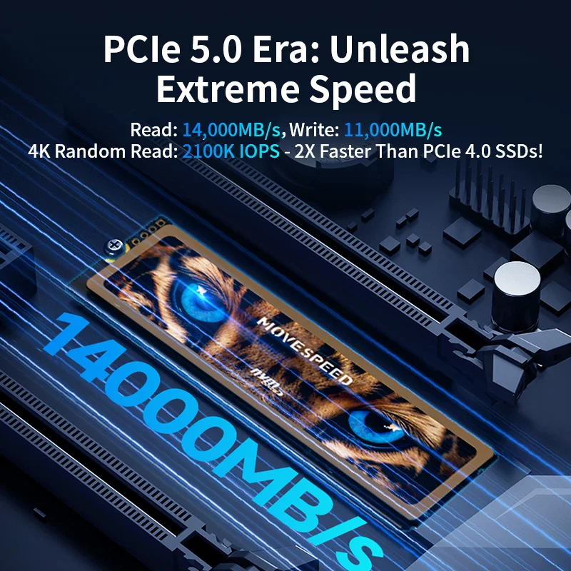 MOVESPEED 2TB PCIe 5.0 SSD 14000MB/s M.2 2280