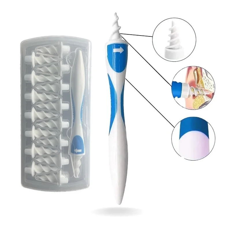 

Силиконовый спиральный ушной очиститель, детали для ушей, удобная искусственная силиконовая ложка, слуховой аппарат, инструменты для ухода