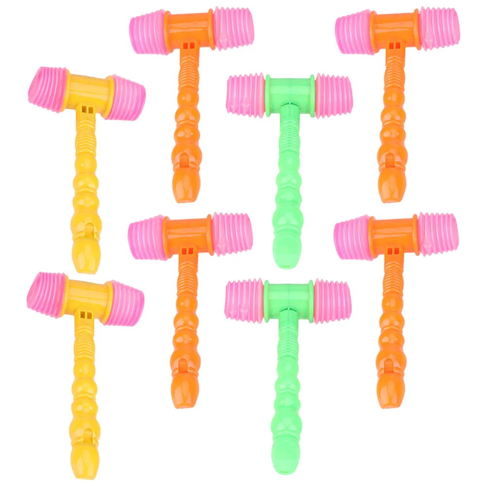 

8pcs Small Hammer Toys Hammer Toy Plastic Kids Pounding Mini Toddler Child Toys Baby Grip Sound Reusable Strong Gifts