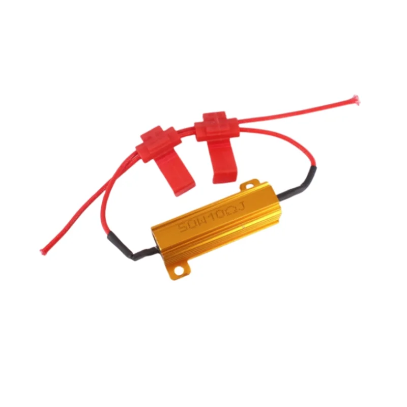 6 SZT. RX24 50W Rezystor Obciążeniowy 6Ω 8Ω 10Ω Dekoder LED Canbus Anti Hyper Flash do Kierunkowskazów Samochodowych i Świateł Stop — zdjęcie produktu 4