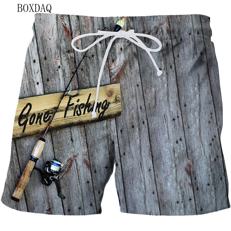 Beach Casual Men\'s Shorts Fashion 3d Printed Fishing Style Man Shorts Summer Swimming 6XL Plus Size Man Clothing Shorts