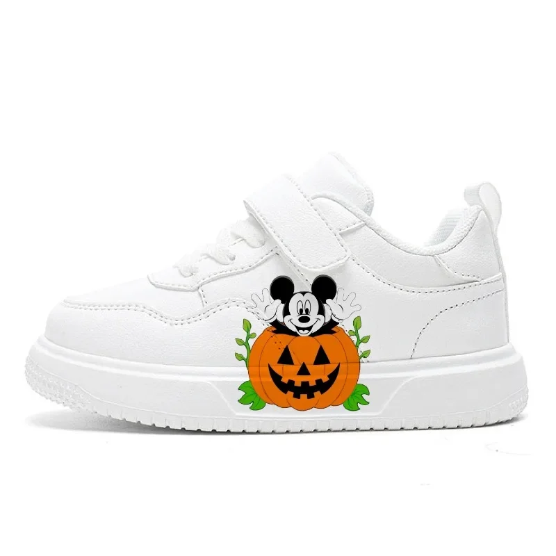 

Kids Pumpkin Print Flat Loafers Lightweight Comfortable Lace Up Canvas Shoes Girls Halloween Style Soft Non Slip Casual Shoes