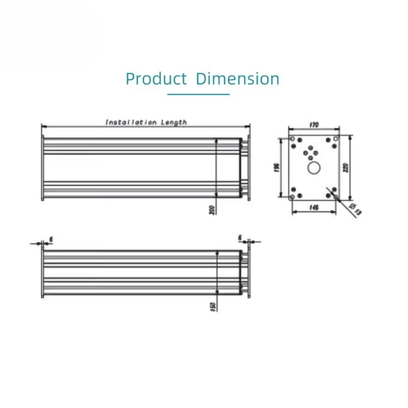 Industrial 500mm Heavy Duty 12v 24v DC Linear Actuator 3 Stage Electric Lifting Column Permanent Magnet