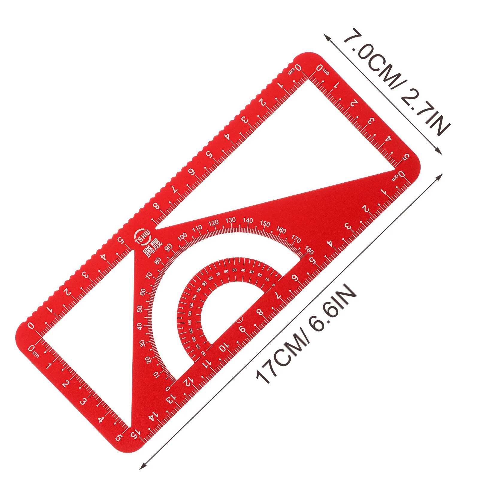 مجموعة مسطرة من سبائك الألومنيوم أدوات قياس الرسم عالية الدقة للقرطاسية المدرسية منقلة مثلث المسطرة #1