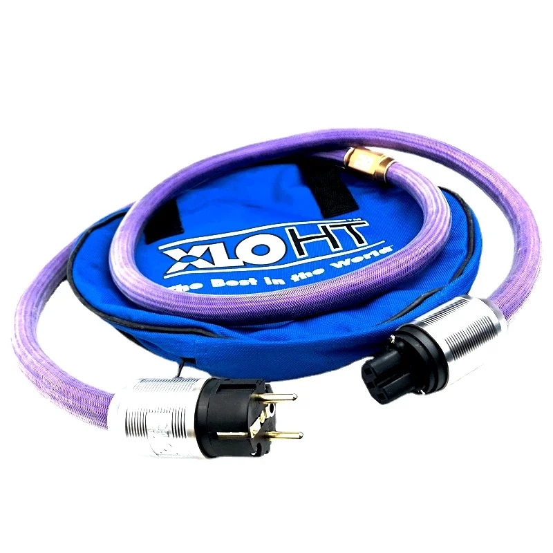 XLO Limited Edition Power Cable OCC HiFi Audio Amplifier AC Power Cord Gold Plated 15A EU / US Power Plugs