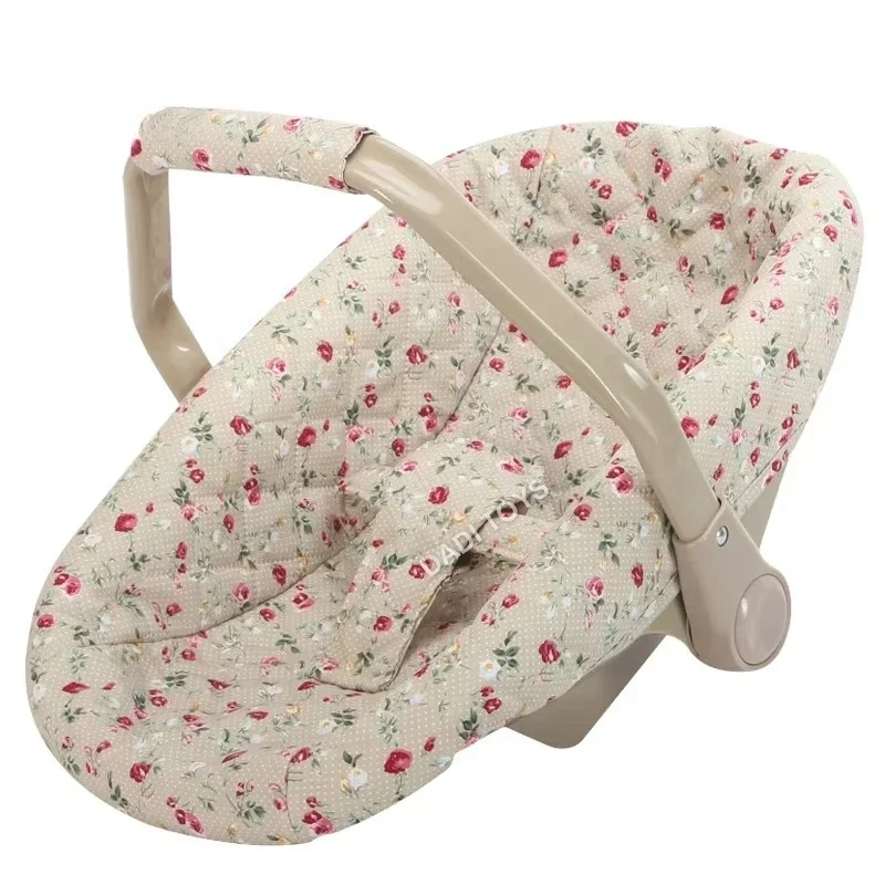 Fashion Doll Basket Clothes Doll House Furniture, 18 Girls Plastic Doll Car Seat Baby Strap
